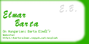 elmar barta business card